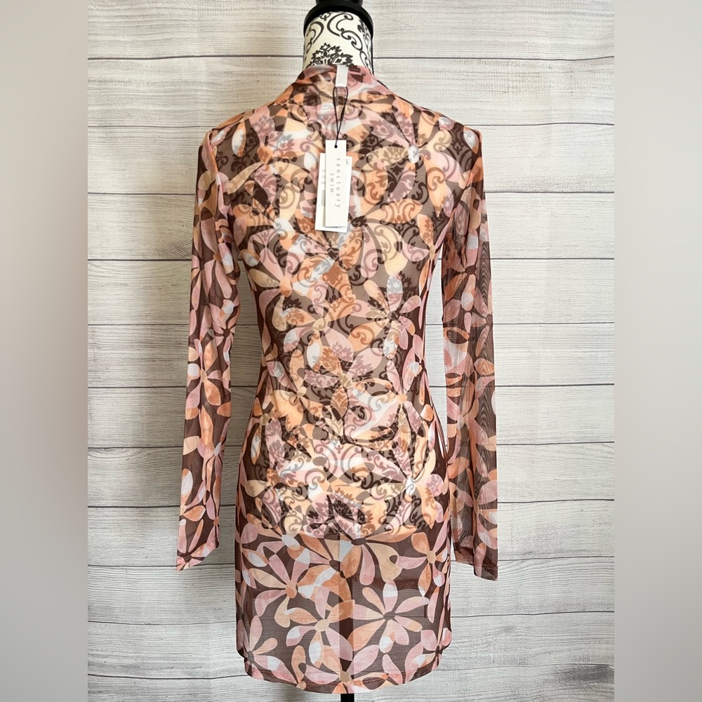 Sanctuary | NWT Jigsaw Petals Mock Neck Swim Coverup - Picture 5 of 7